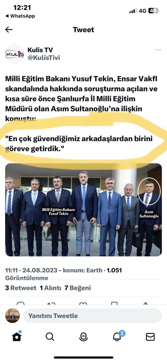 BTEKATLI63's tweet photo. Eğitimin başında böyle  bir bakan varsa ülkenin vay haline..

İçki içmek tecavüzden daha mı kötü?  Suçluyu şikayet etmek suçtan ve tecavüzden daha mı kötü? 

Bakanın kendi bakanlığından haberi yok.

@RTErdogan @_cevdetyilmaz @iletisim @Yusuf__Tekin @tcmeb @erkankandemir @MTanal https://t.co/G8GNJmefAT