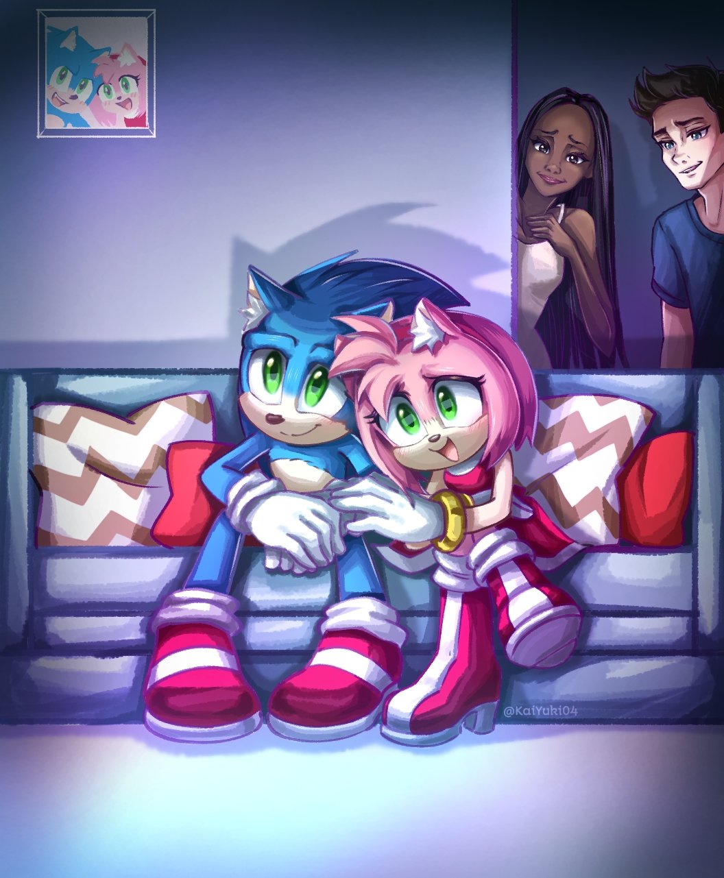 Project: Sonamy on X: nice try amy~ artwork by @Raitochan3