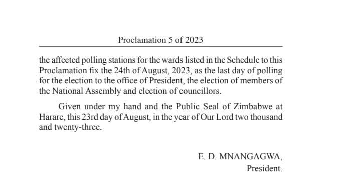 🗳️ Voting has been extended 🗳️
Democracy thrives when every voice is heard. Extending the voting period reflects our commitment to inclusivity and the strength of our democratic ideals. Let us embrace this opportunity to shape our nation's future together. #ZimbabweElections