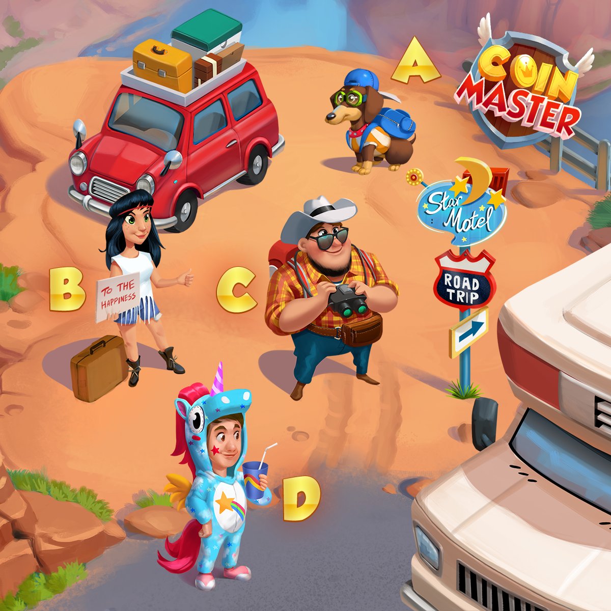 CoinMasterGame's tweet photo. 𝑹𝑶𝑨𝑫𝑻𝑹𝑰𝑷! 🚙💨 But looks like one of these passengers is in the wrong village! 👀 Tell us who and you could take a trip with 𝟴𝟬𝟬 𝗦𝗣𝗜𝗡𝗦! ⭐

𝙑𝑹𝙊𝑶𝙈 𝙑𝑹𝙊𝑶𝙈!🔥 SPINS!👉https://t.co/jdWBBR21nN https://t.co/hxXZZUNnrO