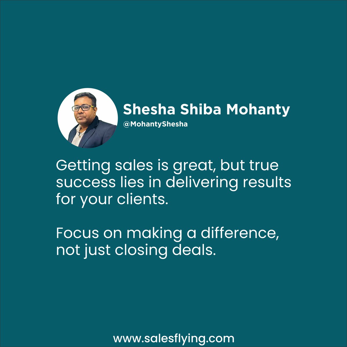 At the end results matters. !

#sheshamohanty #sales #deliveringresults #businesscoach #salescoach #businessguide