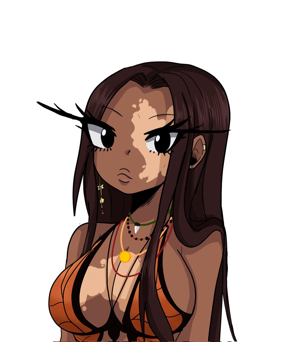 sart1370's tweet photo. My Black hippie girl #art #blackart #blackgirls #blackartist #BNHA #digitalart #vitiligo #blackgirloc #oc #ocs https://t.co/m1B7jcFoMc