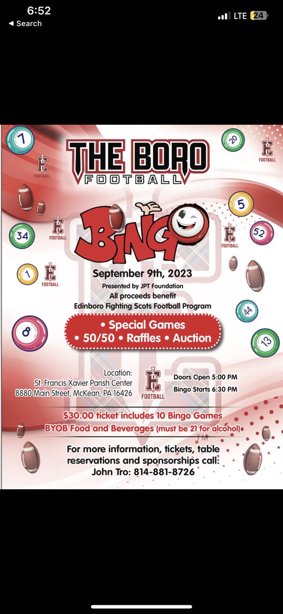 Boro Bingo is around the corner! 

Use the link down below to register today! 

🔽🔽🔽

tickets.eriereader.com/events/boro-bi…