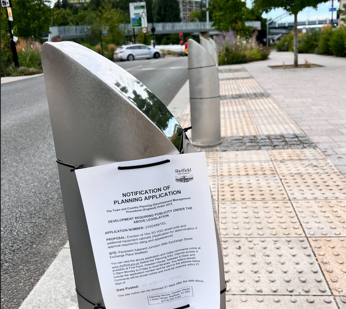 So <a href="/SheffCouncil/">Sheffield City Council</a>  did fab job on Phase 3 Grey to Green, forna is well established and the traffic calming this phase has brought to S2 is a revelation, all to be spoilt by Application 23/02488/TEL for a 50ft mobile phone mast  bang next to the cycle lane and footbath - WHAT!??😣