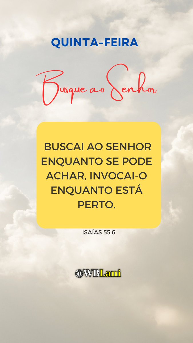 Buscai ao SENHOR enquanto se pode achar, invocai-o enquanto está perto.Isaías 55:6
#Jesus #Bible #Busca #comunhão #Deus