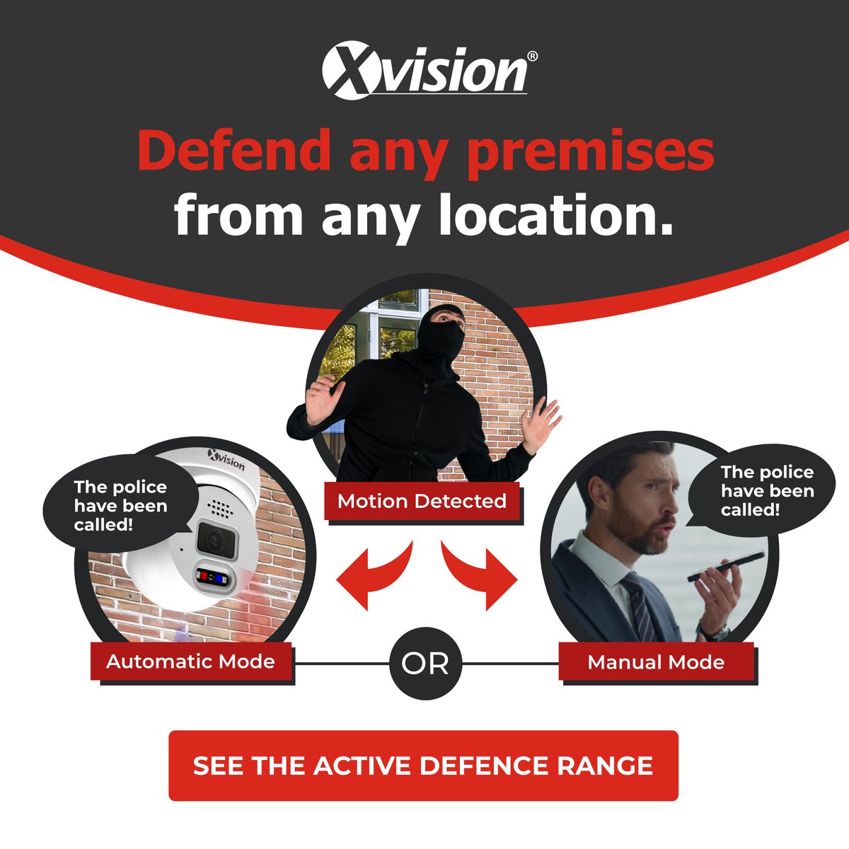 Y3K_CCTV's tweet photo. Challenge and deter burglars with audible and visual alerts before they attempt to enter a property. Xvision® Active Defence cameras suit a range of budgets and applications.

See the Active Defence range: https://t.co/vA8AUjE9Ov

#xvision #cctv #security #cameras https://t.co/9Wr9KYzFEL