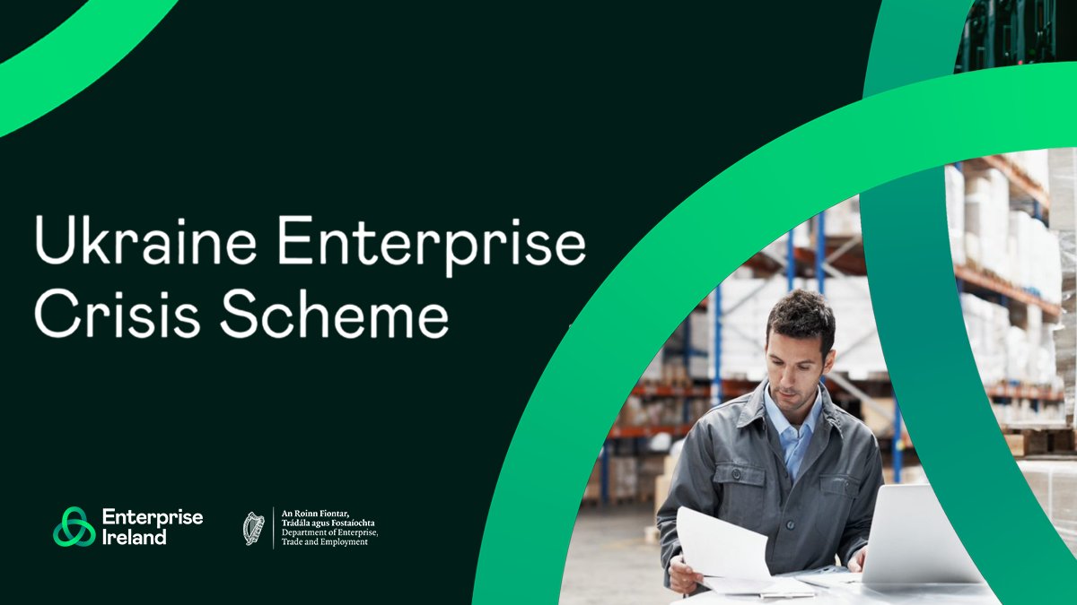 Entirl's tweet photo. Through the Ukraine Enterprise Crisis Scheme, Enterprise Ireland is helping Irish businesses experiencing significant difficulty due to increased energy costs to manage the economic impact of the current crisis.

Find out more: https://t.co/QwLjPswVyQ https://t.co/0ENr7q37M6