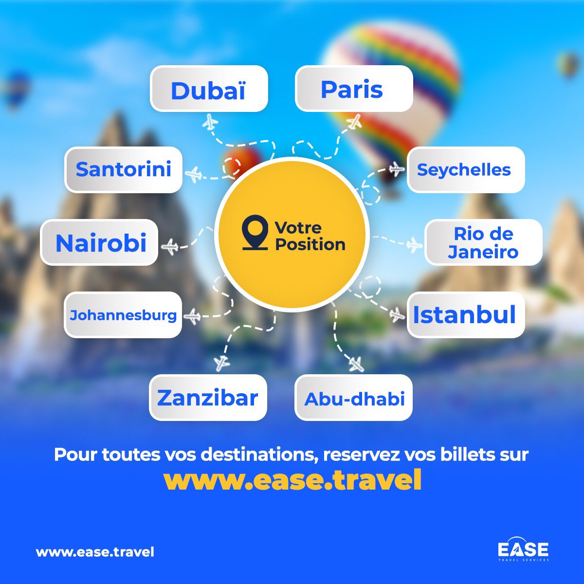 EaseFlight's tweet photo. Où que vous partiez, nous avons les billets qui conviennent à vos envies. 😌
Choisissez une destination et trouver votre billet ici 👉🏼 https://t.co/QlXZpPdKMS
🇨🇮 https://t.co/mx5rajKrTK
🇨🇲 https://t.co/rM2rv61Yrz
🇪🇺🇺🇸 https://t.co/4sK4mTQDll
#BilletsAvion #Easeflight https://t.co/ZPhMRN0Ifd