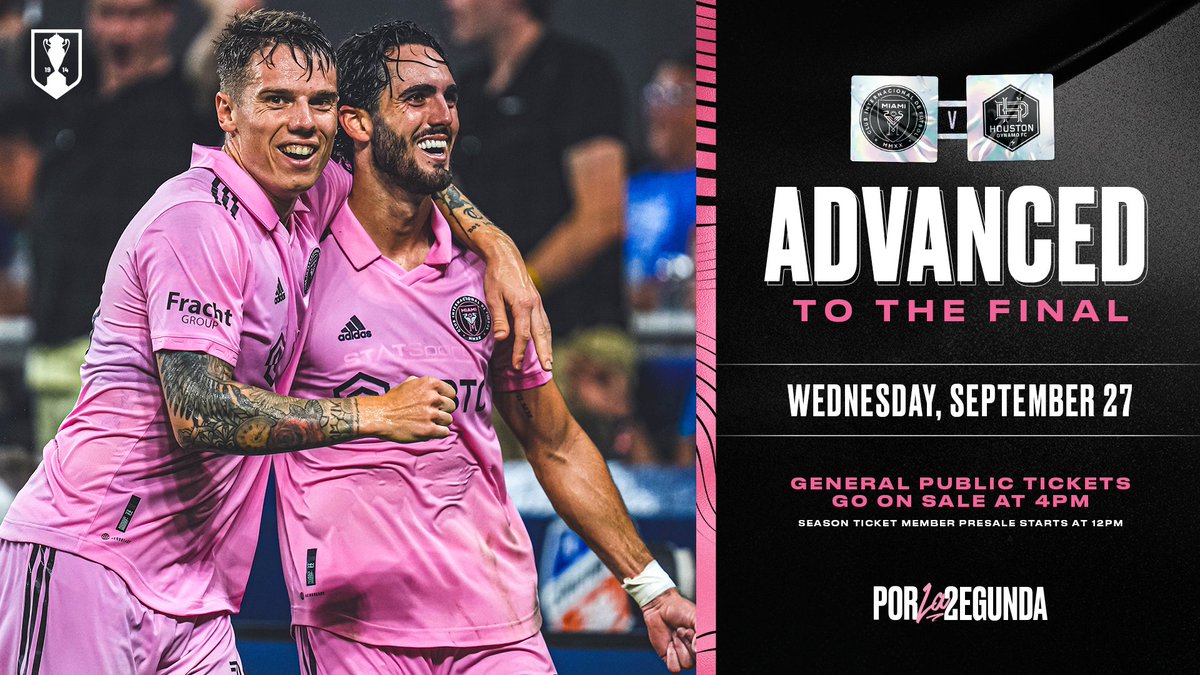 Intermiamicfhub's tweet photo. Tickets will be available for general public from 4 PM ET.
Announce @InterMiamiCF 
#Messi 🐐  #Opencupfinal https://t.co/qEsLa8aMp5
