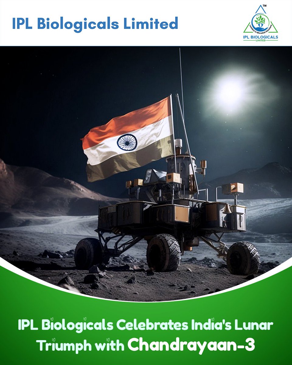 Our Indian spirit reaches new heights, even beyond our planet! As India successfully touches the lunar surface with Chandrayaan-3, IPL Biologicals is over the moon with pride. Congratulations, India! #Chandrayaan_3 #chandrayaan #ISRO #isroindia #India #IndiaOnMoon #IPLBiologicals