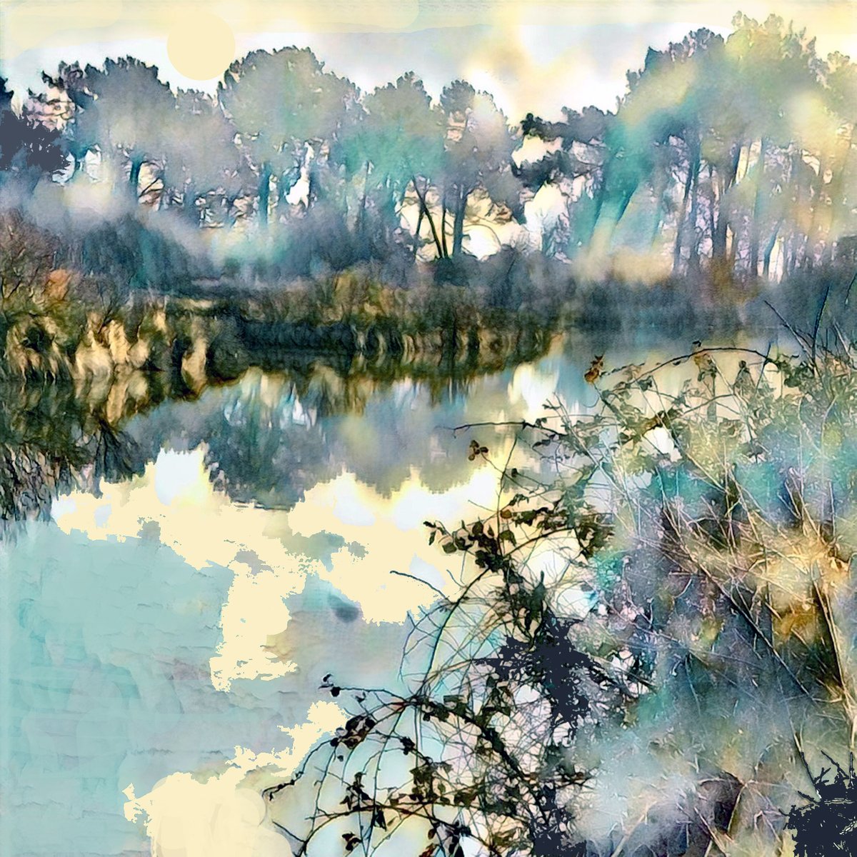 RuthMcDonald1's tweet photo. Wet wet wet - a soggy start to the day here in Kent - misty grey and dull dull dull - using a limited palette 
#landscape #water #August #rain #wet #misrable #art #artist #artwork #ThursdayThoughts #dream #soggy #reflection https://t.co/NGkpVTj4gQ