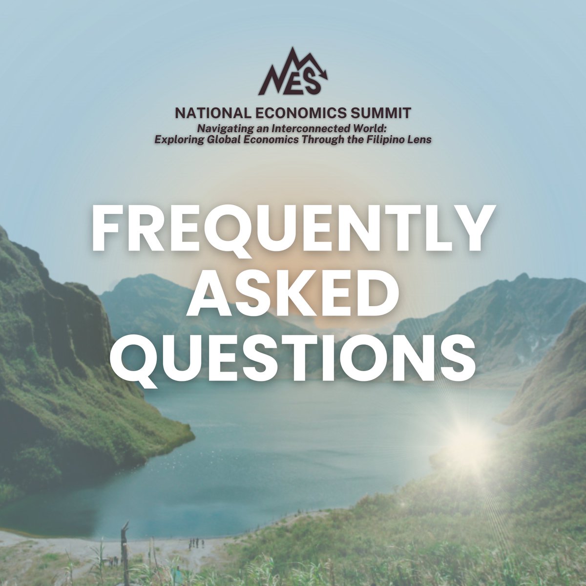 NESupecosoc's tweet photo. Ready to conquer the summit? ⛰

Read through some of these frequently asked questions as you prepare for this year’s fully face-to-face NES!

We can’t wait for you t embark on a journey to explore, expand, and connect global economic dynamics through the Filipino lens 🔭 https://t.co/NNuDjBtegp