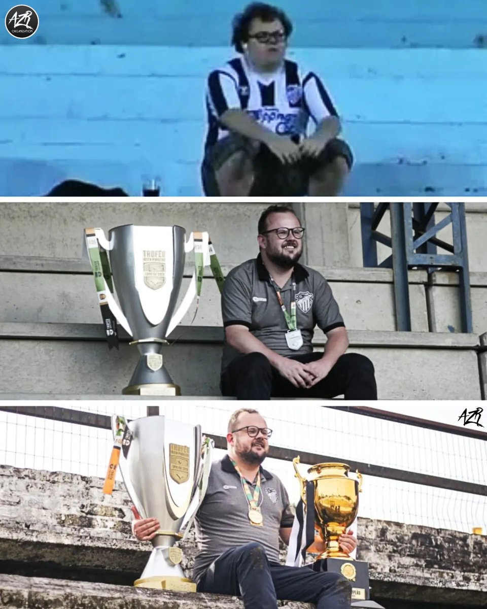 🚨 FOOTBALL MANAGER SAVE ALERT 🚨

This is the story of the fan who became the most successful club's president.

In 2012, Journalist Tiago Rech was the only supporter in the Santa Cruz home match against Gremio. His team lost 1-4.

A few years later, he got a job at his