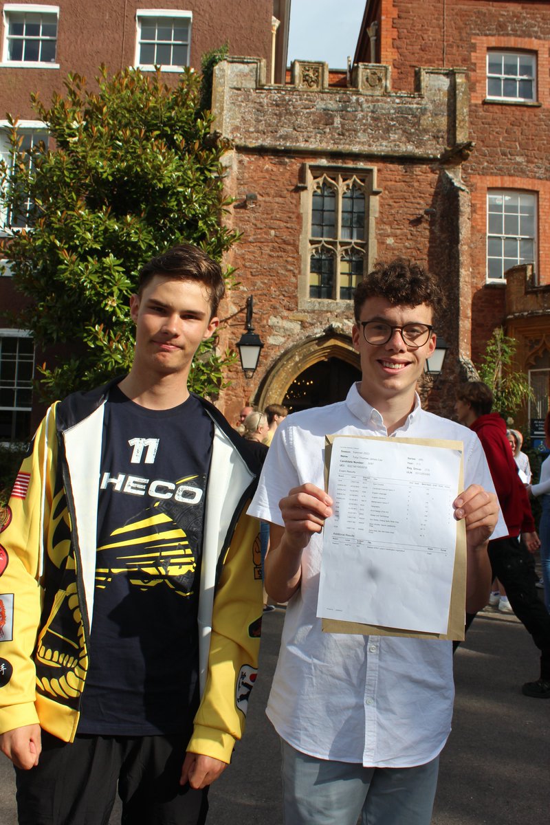 BrymoreSchool's tweet photo. Congratulations to our Brymore class of 2023 on an outstanding set of GCSE results. Well done in particular to George Billett on achieving 7 grade 9s and 2 grade 8s along with Toby Moyle and George McCormack who also got a clutch of 8s and 9s whilst sitting a Level 3 in Maths! https://t.co/NfggsKvYkq