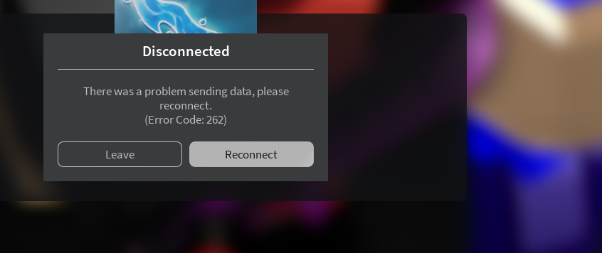 What is Roblox error 262: There was a problem sending data