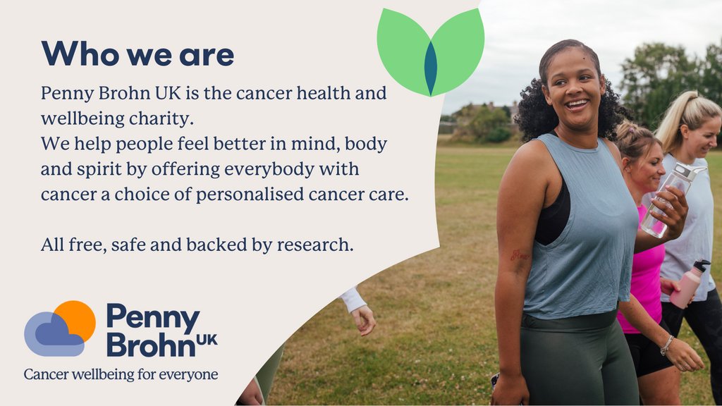 Penny Brohn UK is the cancer health and wellbeing charity. 

Set up in 1980 by Penny Brohn and Pat Pilkington, we help people feel better in mind, body and spirit by offering everybody with cancer a choice of personalised cancer care.

More info 👉️ l8r.it/LQS6