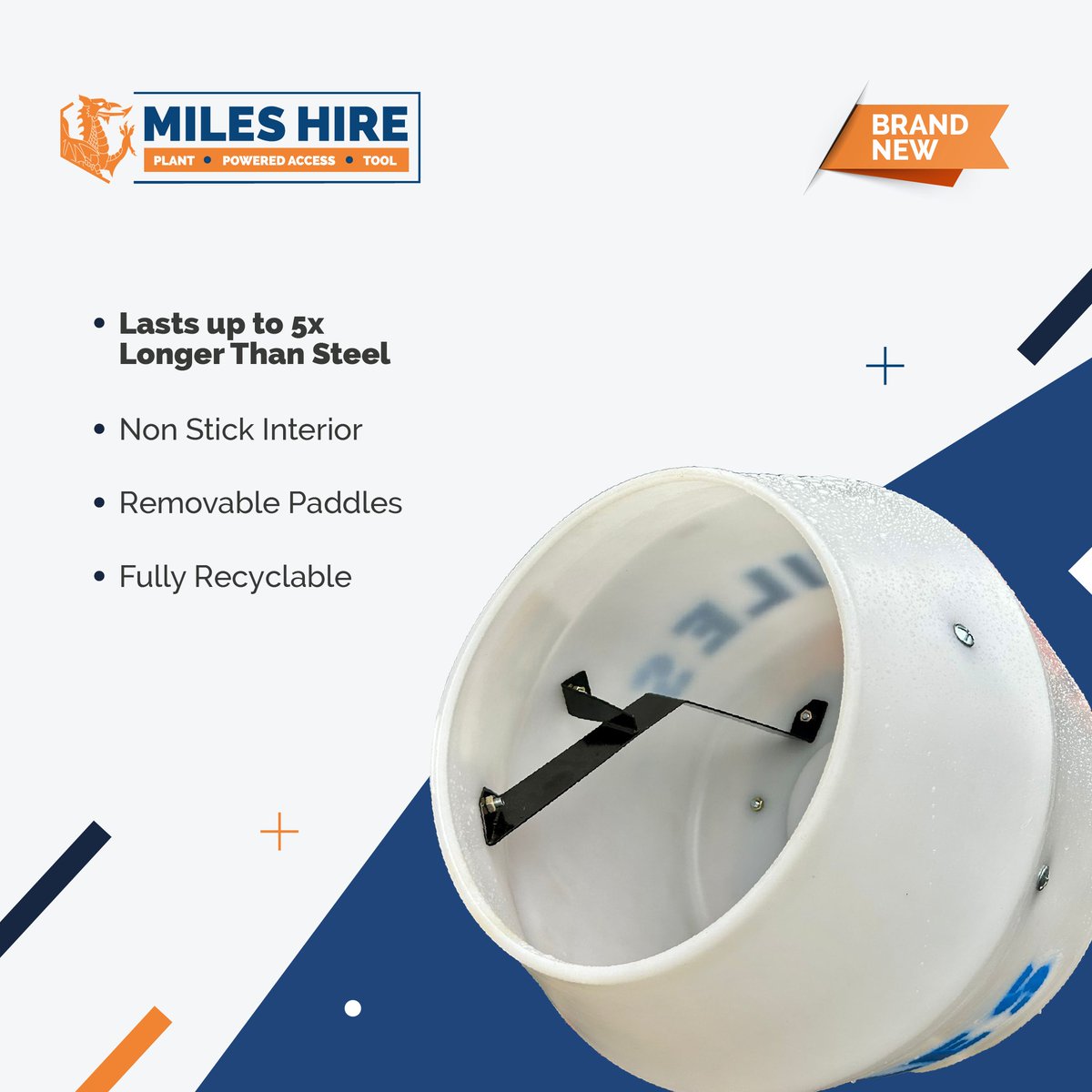 We always bring you the best, new products and the Polymer Mixer Drum from Mix-N-Go is no exception 🙌
Available for pre-orders now, the Mixer Drum will give you a better edge with every job - and advanced convenience! mileshire.co.uk/product/brand-…