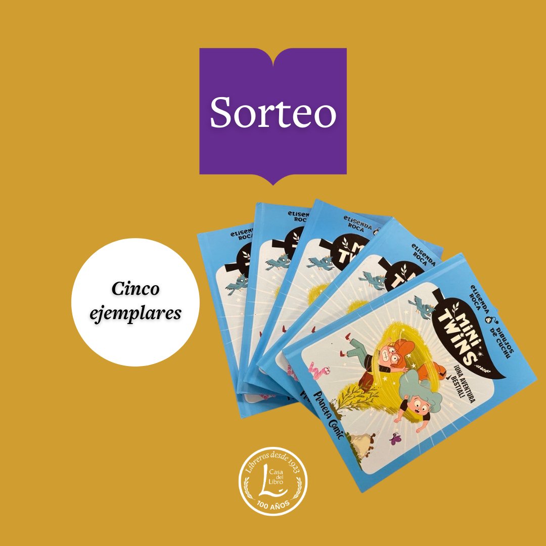 casadellibro's tweet photo. 🌀SORTEO🌀

📚¡Tenemos 5 ejemplares!

𝘔𝘪𝘯𝘪 𝘛𝘸𝘪𝘯𝘴. ¡𝘜𝘯𝘢 𝘢𝘷𝘦𝘯𝘵𝘶𝘳𝘢 𝘨𝘦𝘯𝘪𝘢𝘭!, de @elisendastone y dibujos de Sonia González (Cuchu).
 
¡Participa!
✔️ Síguenos.
🔄 Haz RT a este tweet.
👉 Válido para España.
📅 Sorteo 31 agosto con EasyPromos.

@PlanetadComic https://t.co/6xJECnUUDa