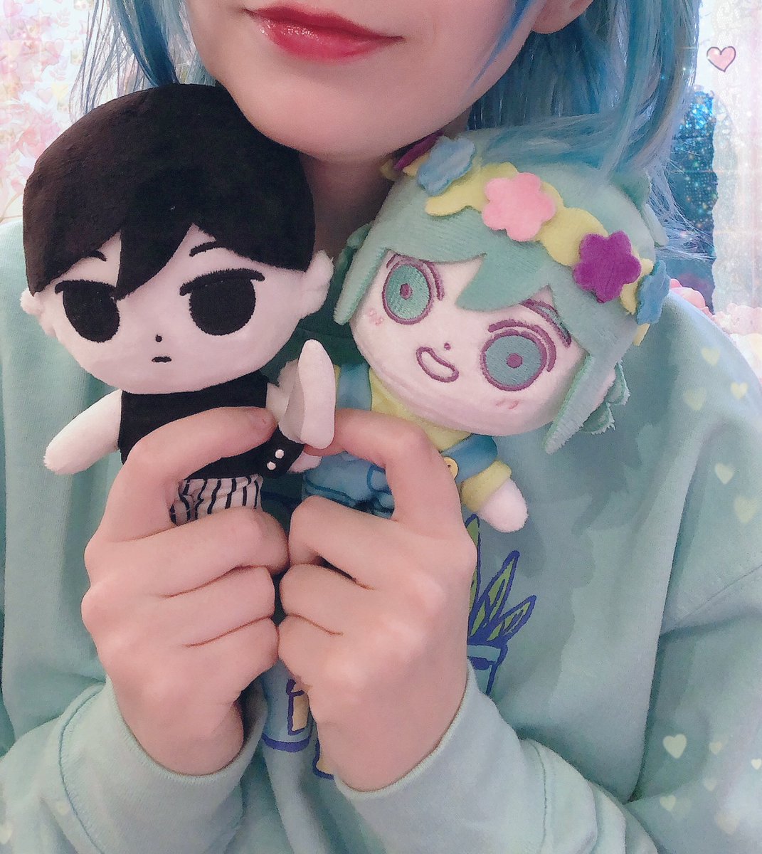 Basil_is_adorbs's tweet photo. My babies💕
#omori #omoribasil #basil #plushies #cute #omoriplushies #omorimerch #basilsweater #basilomori https://t.co/V3xQbISF8o