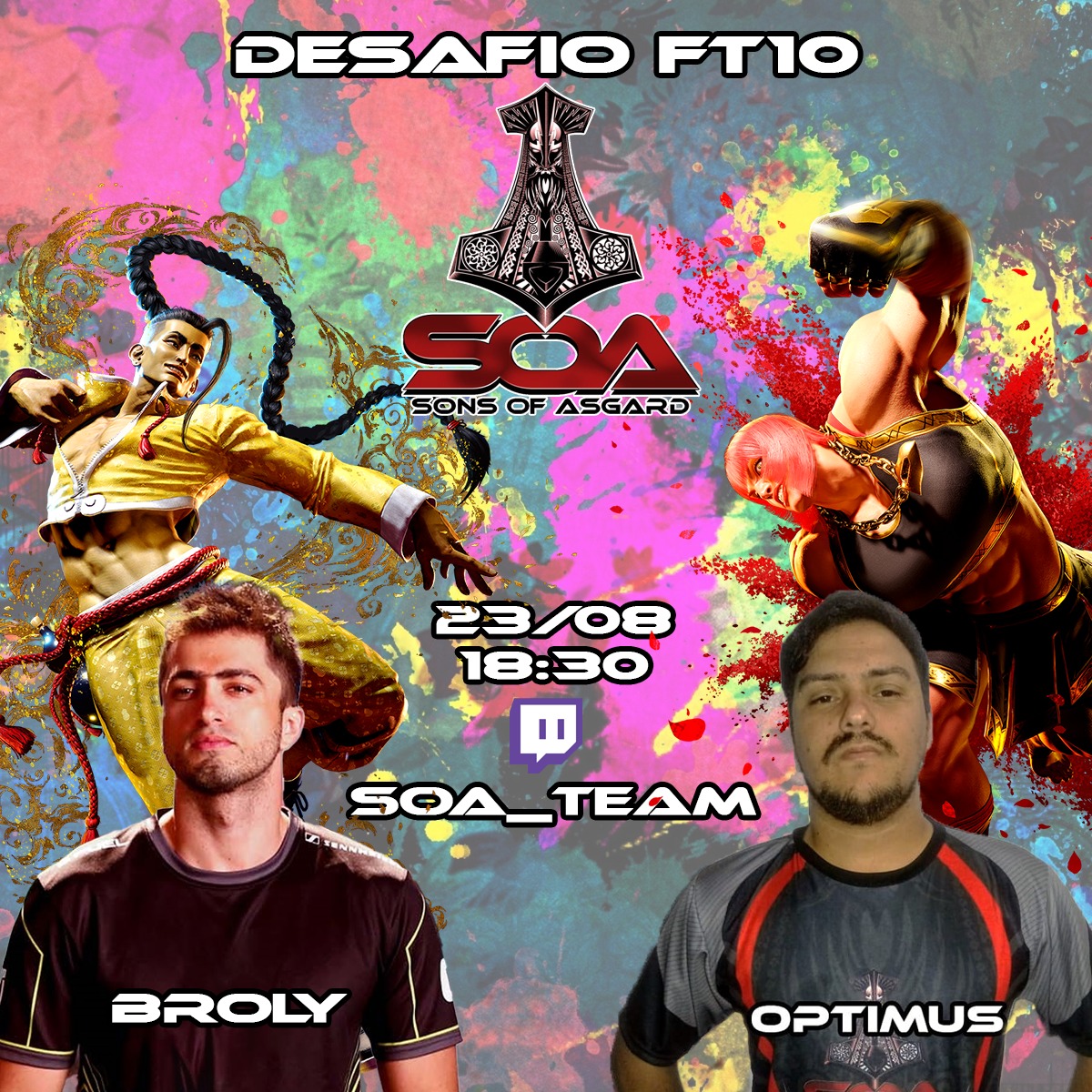 SFighterSOA's tweet photo. Fala galera!
Depois de um longo hiato o SOA está voltando!
E pra celebrar este retorno, nada melhor do que muita luta boa que é o que a gente gosta!
Nessa reestreia teremos @brolynhoFGC contra nosso OptimusPrime!
Hoje as 18h30m em https://t.co/gXFOS9SIWf.
Esperamos vocês! https://t.co/iWZRjJsBjC