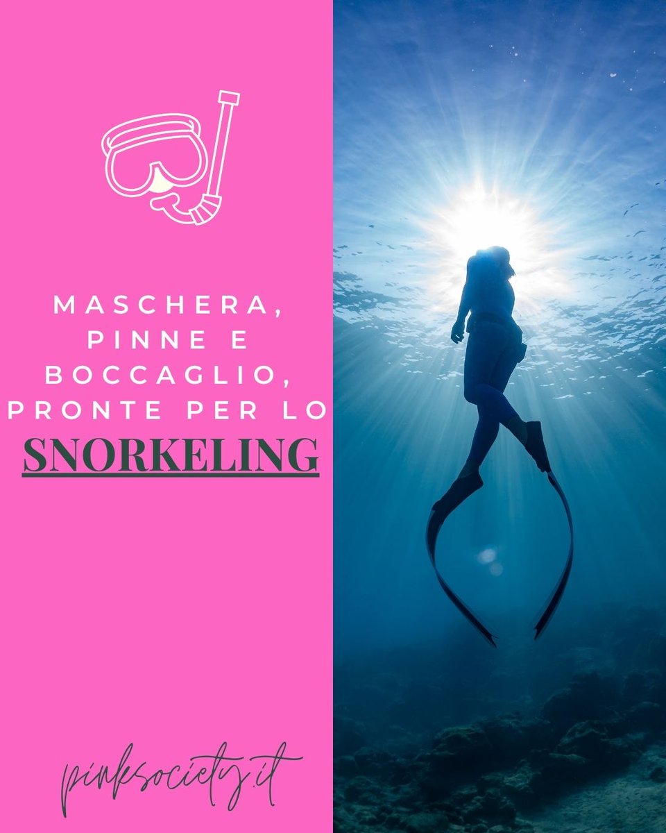 Maschera, pinne e boccaglio, pronti per lo #snorkeling pinksociety.it/2023/08/24/mas… #wearepinksociety
#snorkel #snorkelingadventures #snorkelaroundtheworld #immersioni #immersionisubacquee #pinneedocchiali #sportestivi #sportalmare #estate2023 #scubadiving #subacquea