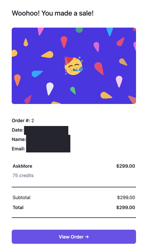 Woah out of nowhere <a href="/zmiro/">Julien Zmiro</a> and my side project <a href="/AskMoreAI/">AskMore</a> made our first sale - completely self serve. 

We are launching on PH soon. producthunt.com/products/askmo…. Please follow our teaser project to be notified when we launch.