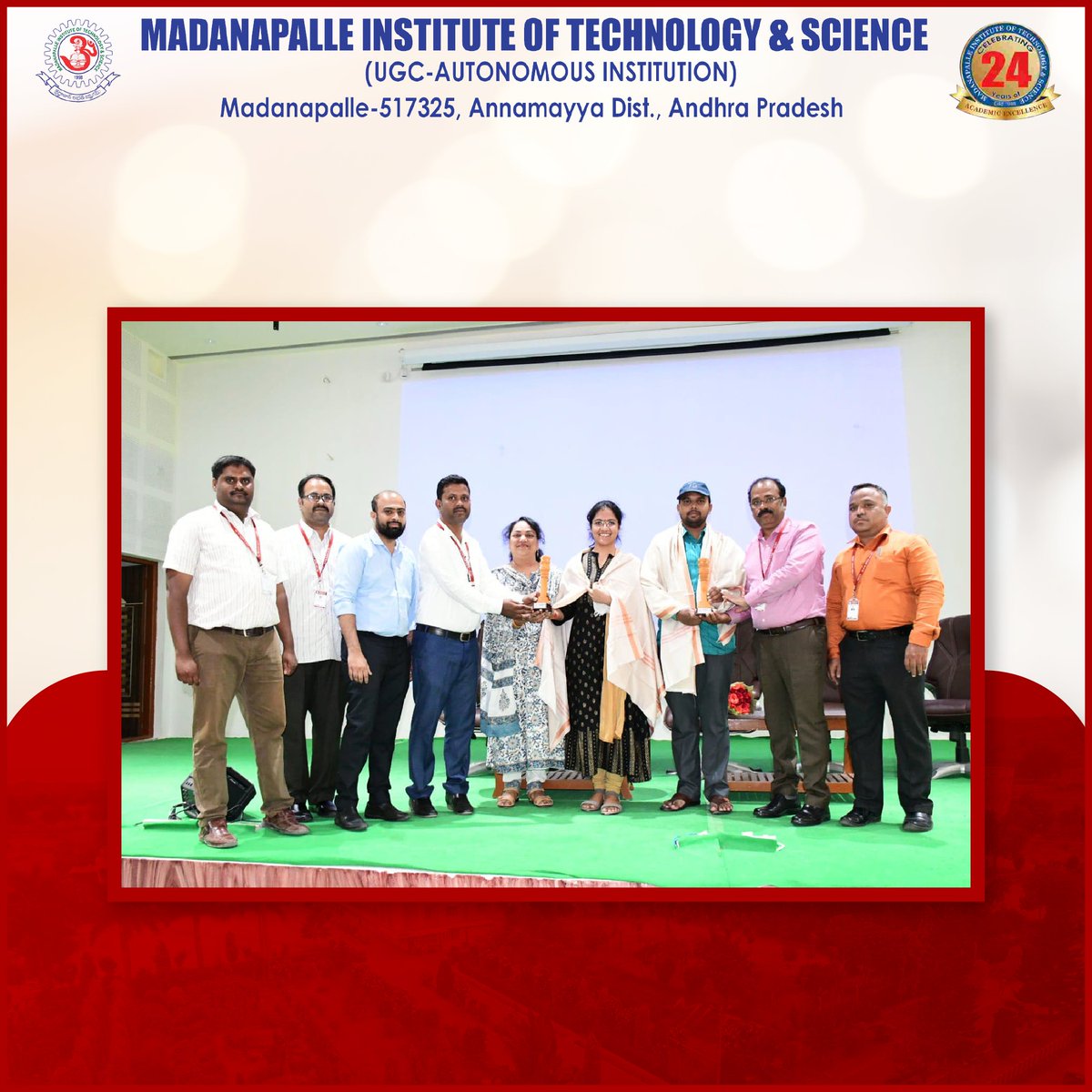 MITS_College's tweet photo. Both Mr. Reddy and Ms. Pavithra's achievements underline the quality of education and the nurturing environment provided by MITS.
#MITS #Engineerng #Felicitate #Alumni #ProudMITS #AndhraPradesh #India https://t.co/1sSjo3XMcY