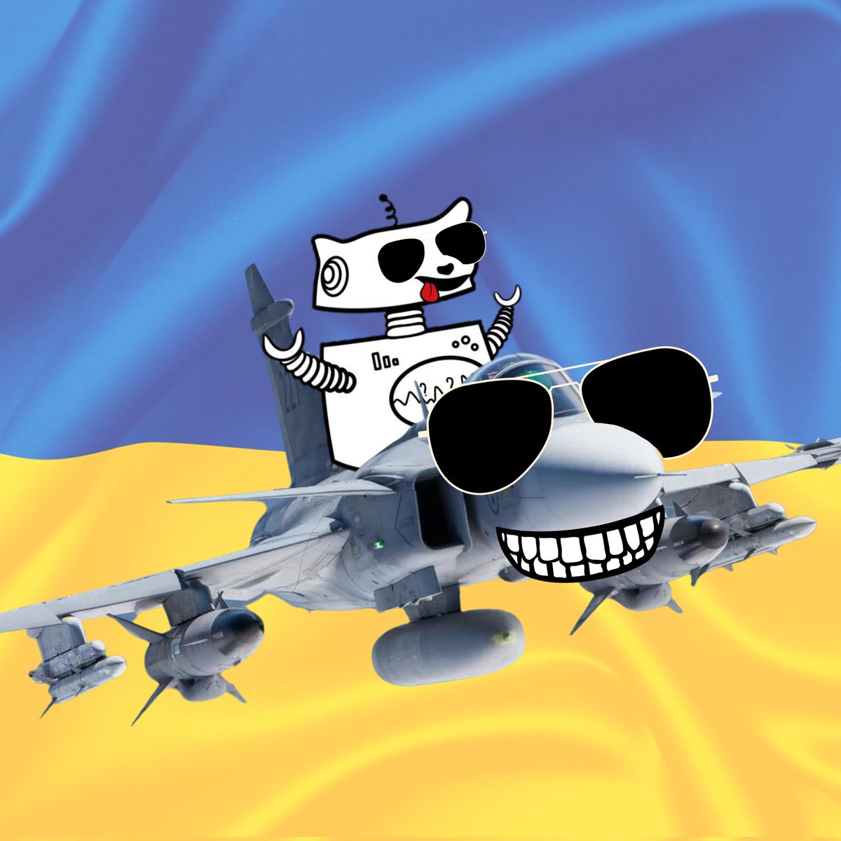 bopandy1's tweet photo. @robot_jura @Sayravem Boom! Love it fella! 😎🫶🇺🇦 #WingsForFreedom #GiftTheGripen #UkraineIndependenceDay https://t.co/LIVoUS1rdi