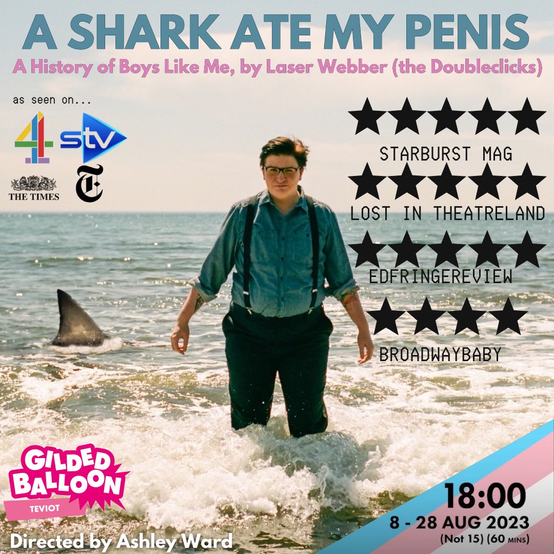 lasertheboy's tweet photo. Folks I have a 5 star review from @STARBURST_MAG!!

“Laser is a charming and deeply funny chap, and their story is a careful balance of personal journey, interesting examples of trans-men in history, and sci-fi.”

https://t.co/HvN9Shz5UO

#edfringe #fillyerboots #palsinpink https://t.co/nNYcLQniCX