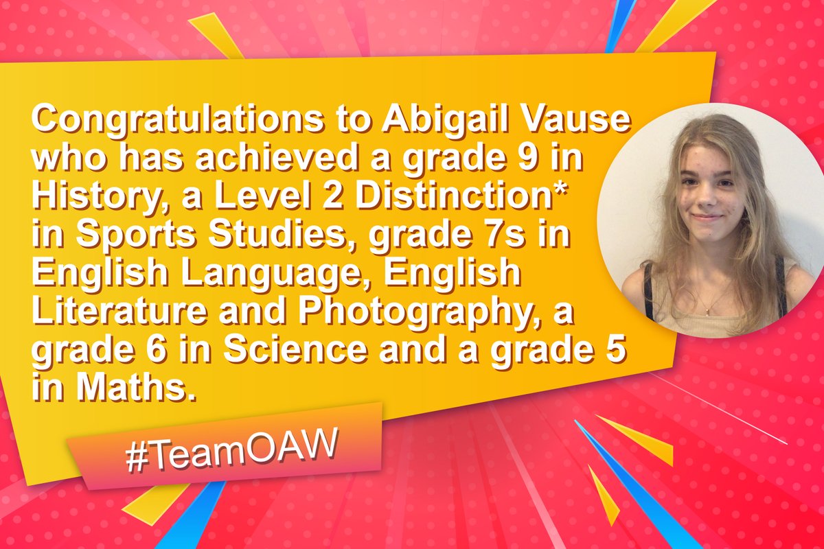 Abigail will be going on to study Law and English Literature at @gifhe

@OasisAcademies #OCLResults #GCSEResults2023 #TeamOAW