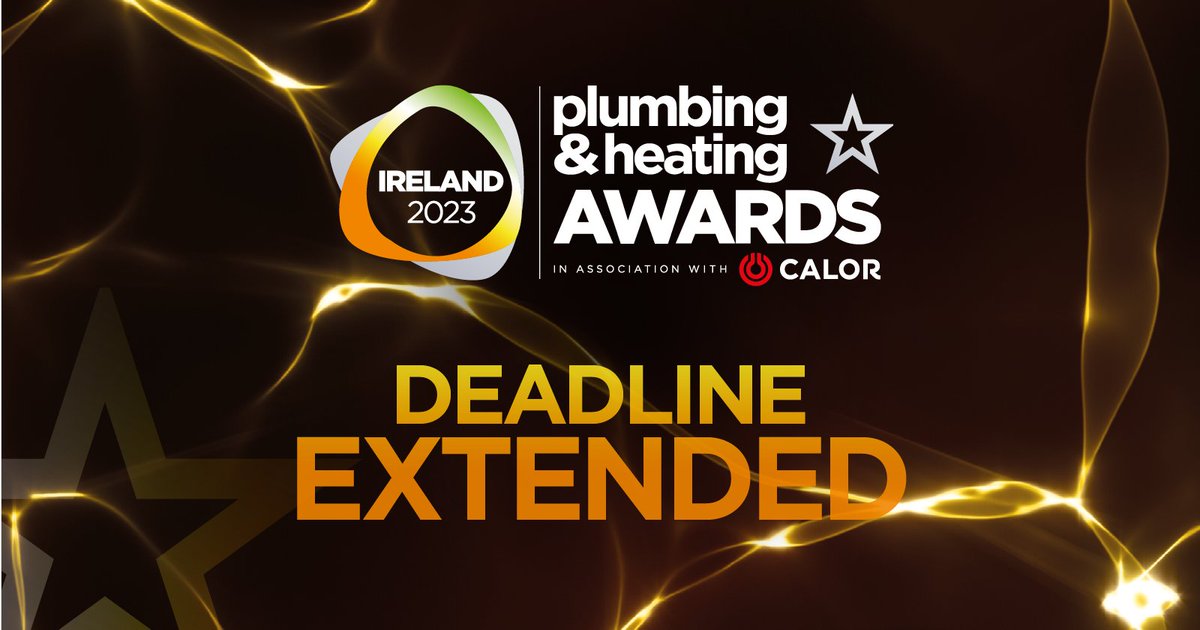 🚨 Deadline Extended! 
Due to massive demand, the deadline for Ireland’s Plumbing and Heating Awards has been extended until Friday 15th September at 3pm!
All the details and entry forms for the awards can be found here - bit.ly/3X43DqK

Good luck 🤞

 #plumbing #heating