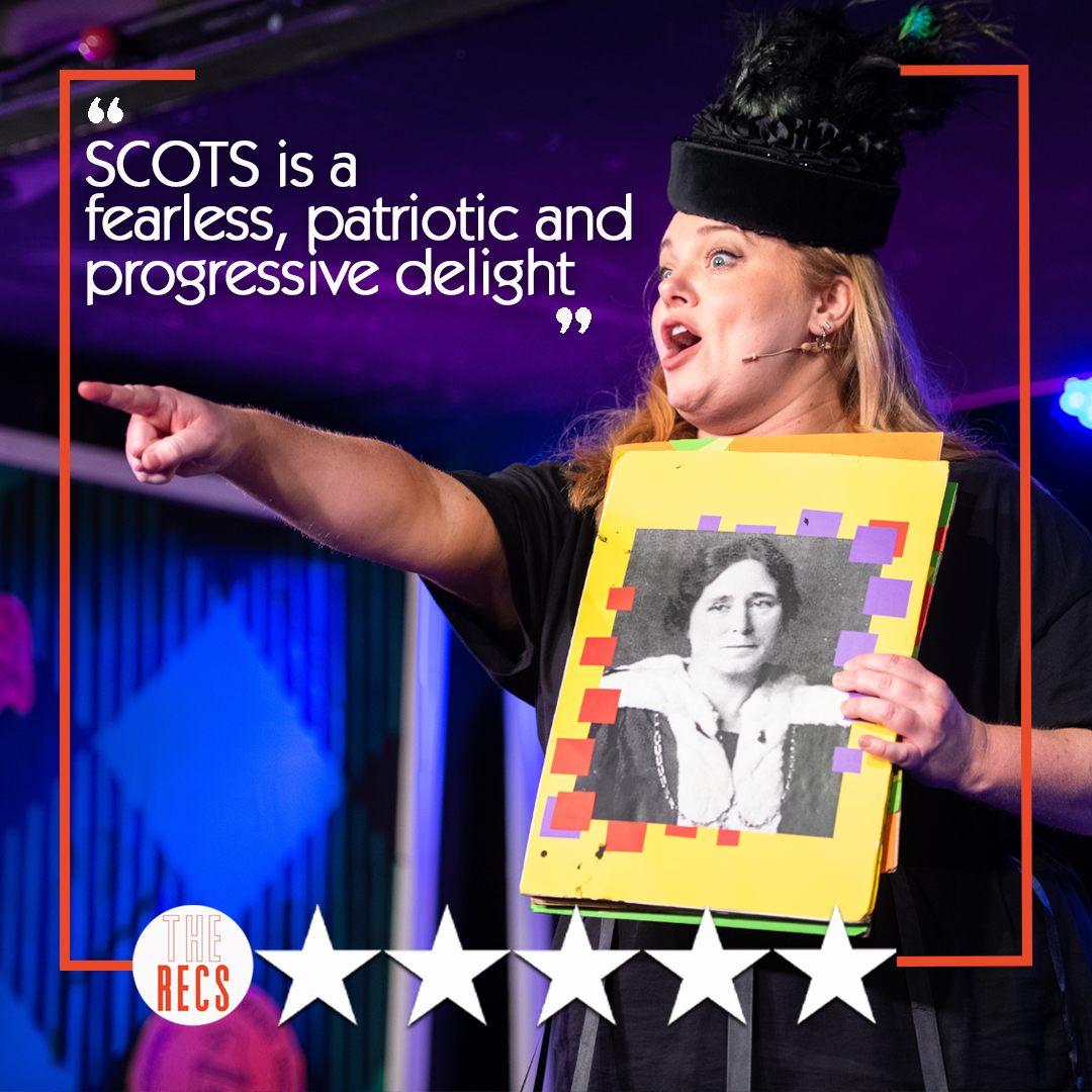 "a cast brimming with talent and a musical score that could effortlessly rival many a show in London’s West End"

The Recs' final review from #EdFringe 2023 goes to SCOTS, "an unflinching and unmissible musical journey" exploring what makes a country. Read our ★★★★★ 5-star