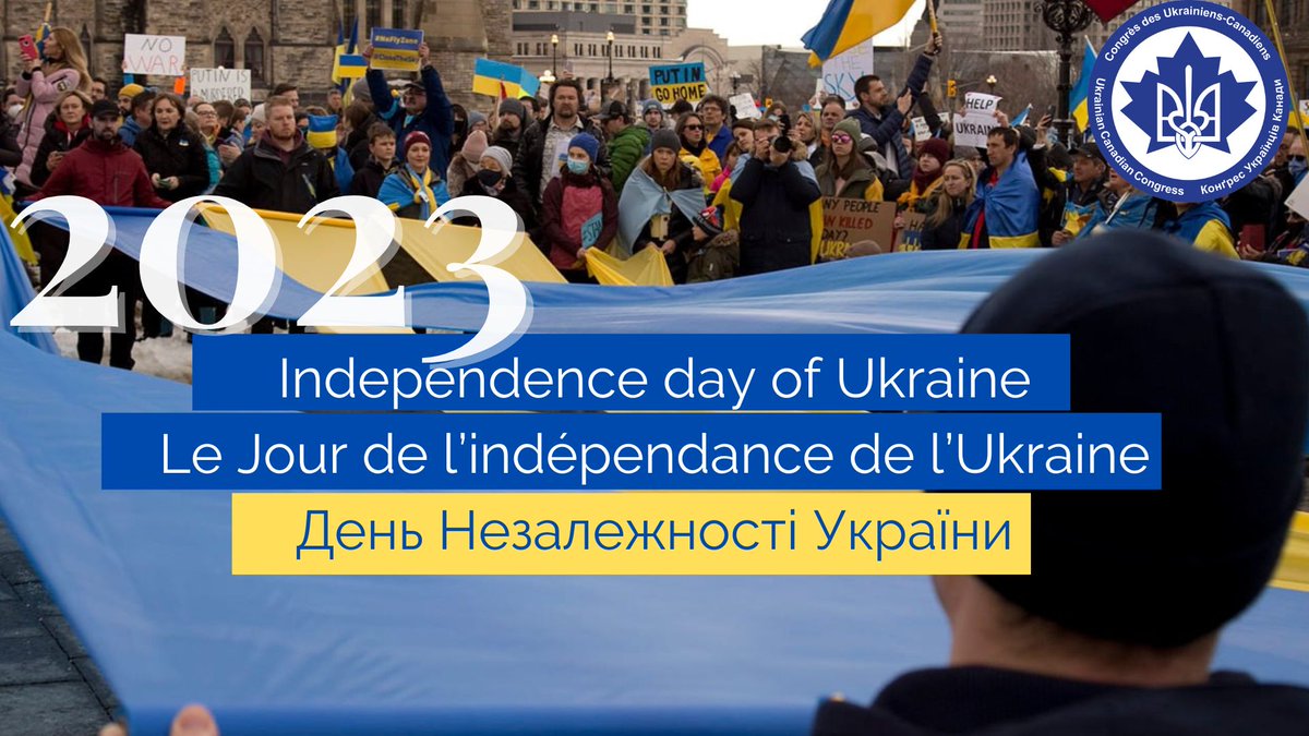 Днем Незалежності України! Canada and the Free World stands with Ukraine. Today, let us resolve to do all in our power to help ensure Ukraine’s Victory. Full statement: ucc.ca/2023/08/24/sta… #UkraineIndependenceDay