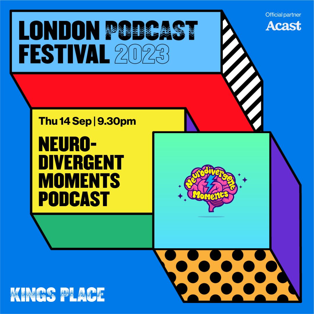 . @joewellscomic & @abigoliah are back for another season and we're kicking it off with a LIVE RECORDING @KingsPlace
For @LondonPodFest. Don't miss out! 
🎟️🎟️kingsplace.co.uk/whats-on/words… #livepodcast #londonevents #Neurodivergent