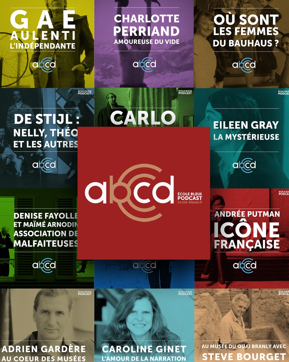 De  Charlotte Perriand à Charles et Ray Eames, de Carlo Scarpa à Steve  Bourget, ce sont 18 podcasts produits par l’ÉCOLE BLEUE à découvrir  autour du design et de la scénographie ! Profitez de l’été pour écouter  toute la collection ! podcastics.com/podcast/abcd/  #ecolebleue