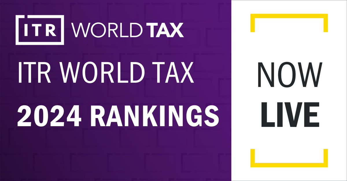 We are pleased to announce that the firm rankings for the 2024 edition of ITR World Tax is now live! View the results here: spr.ly/6010Pov72

#WorldTax2024 #ITRWorldTax #taxrankings #Tax #internationaltaxreview #transferpricing