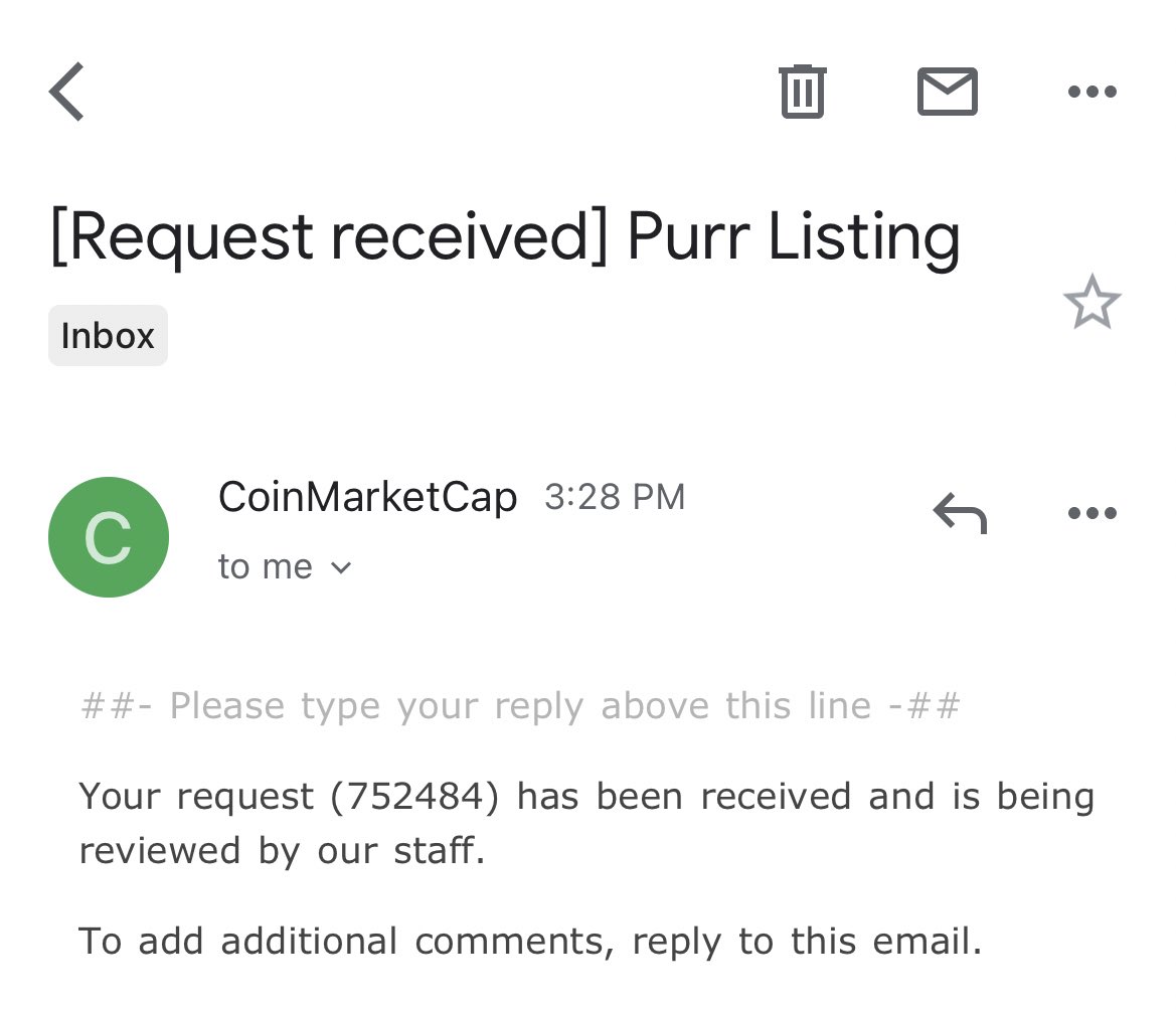 Coinmarketcap Listing Submitted! ✅✅✅

<a href="/CoinMarketCap/">CoinMarketCap</a> 

#purr #bsc #binance #binancecat