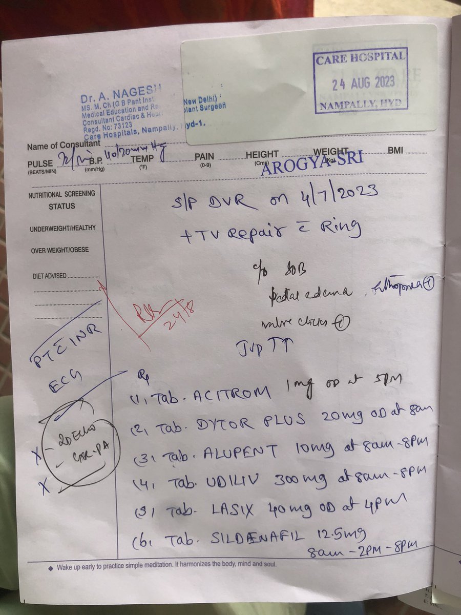 venu1177's tweet photo. Dear @KTRBRS , we are from kumuram bheem asifabad district. We are tweeting from care hospital nompally branch. Patient name is surpam bhapurao.  He has no father.He is ST traibal. We are requesting you to look at this sir. Please respond ASAP https://t.co/kAMQu50Elz