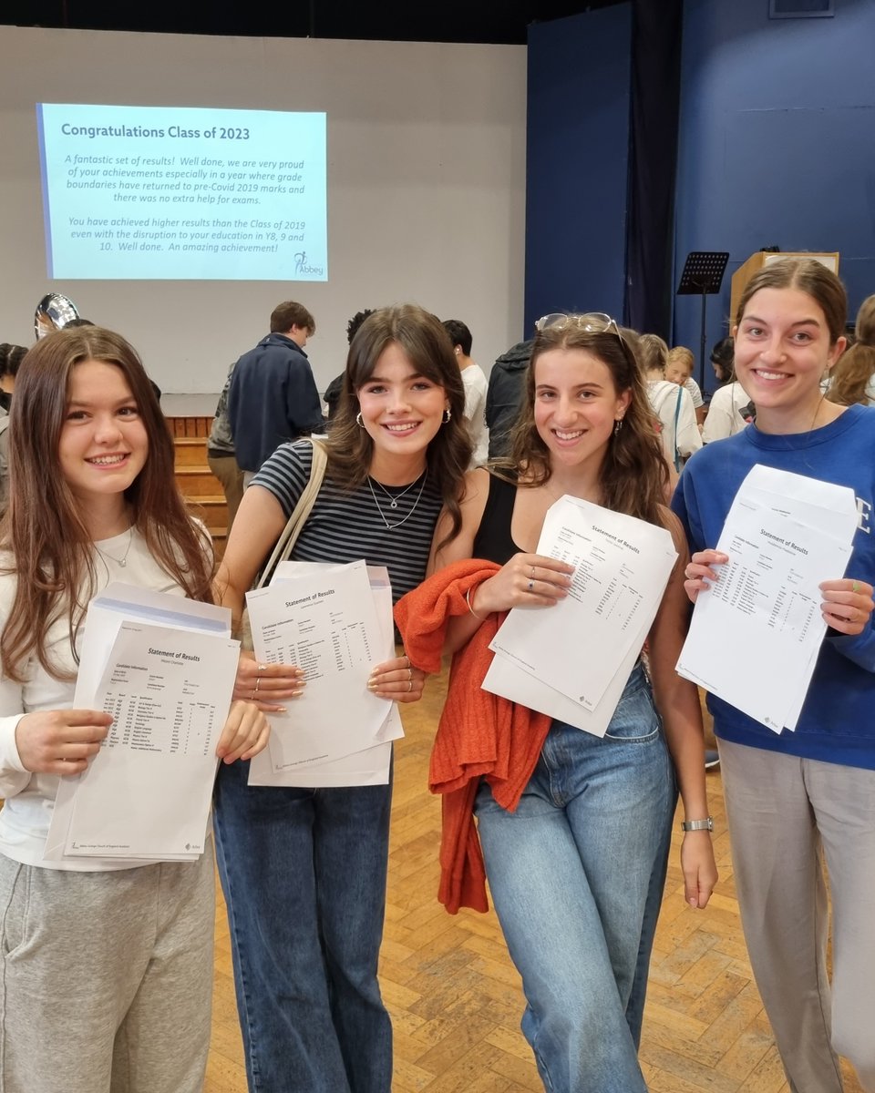 abgacademy's tweet photo. Some more pictures from today's GCSE and BTEC Results Days.  Abbey Grange Students have bucked the national trend with a third of students' grades being at the very top end.  Some fantastic achievements.  Parents, staff and students should be very proud #excellence https://t.co/bOkJBBZahC