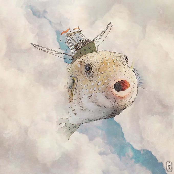 Oldie, Inktober "stuck" , fish &amp; ships 