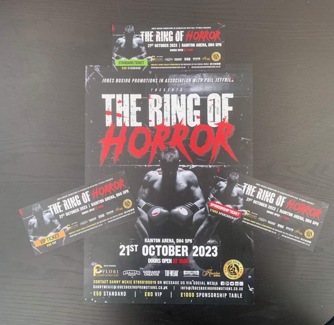 🥊Official Show Poster🥊 ➡️ 6th professional fight 📍Rainton Arena 🗓️ October 21st 🎟️ Tickets are available now. The details are below: - Standard Ticket: £50 - VIP: £80