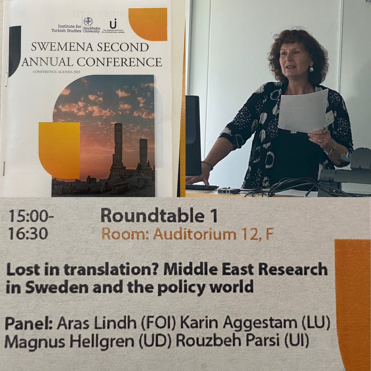 Karin Aggestam (@karinaggestam) on Twitter photo 2nd <a href="/swemena/">SWEMENA</a> annual conf <a href="/Stockholm_Uni/">Stockholm University</a> kicks off with a fascinating key-note by Jenny White <a href="/Stockholm_ITS/">Stockholm University Institute for Turkish Studies</a> on Turkish spindle politics. Soon coming up round table on how to bridge policy-research divide <a href="/CMES_LUND/">CMES LUND</a> <a href="/UISweden/">Utrikespolitiska institutet</a> <a href="/FOIresearch/">FOI</a> <a href="/SweMFA/">Swedish Ministry for Foreign Affairs</a> 2nd <a href="/swemena/">SWEMENA</a> annual conf <a href="/Stockholm_Uni/">Stockholm University</a> kicks off with a fascinating key-note by Jenny White <a href="/Stockholm_ITS/">Stockholm University Institute for Turkish Studies</a> on Turkish spindle politics. Soon coming up round table on how to bridge policy-research divide <a href="/CMES_LUND/">CMES LUND</a> <a href="/UISweden/">Utrikespolitiska institutet</a> <a href="/FOIresearch/">FOI</a> <a href="/SweMFA/">Swedish Ministry for Foreign Affairs</a>