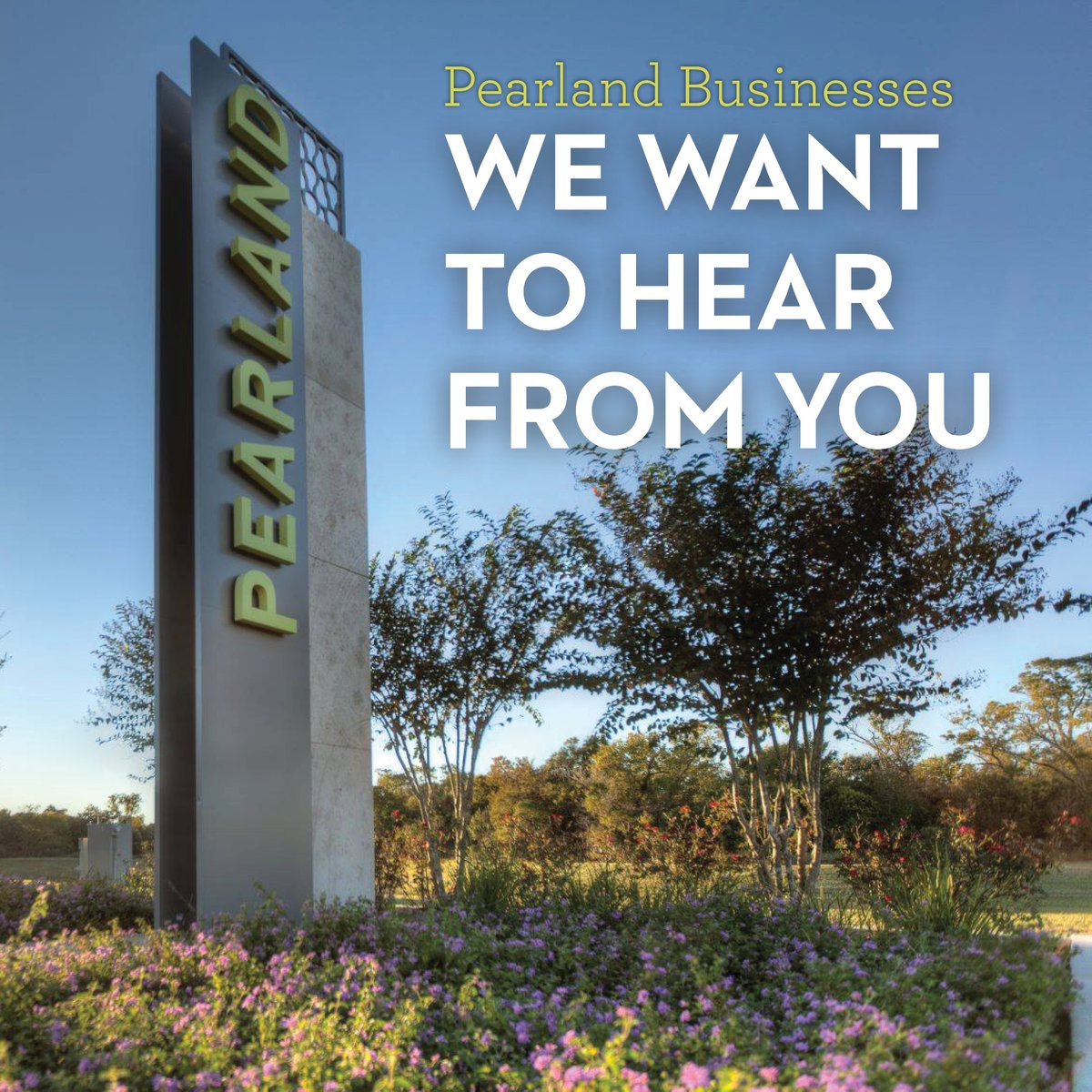 Only a few days left to take our survey: bit.ly/3OIH33n 

Business owners in Pearland, take a few minutes to complete this online survey. Your feedback will help make decisions that affect our community. Survey closes 8/28.
#PreparetoLoveIt #Pearland #PearlandBusiness