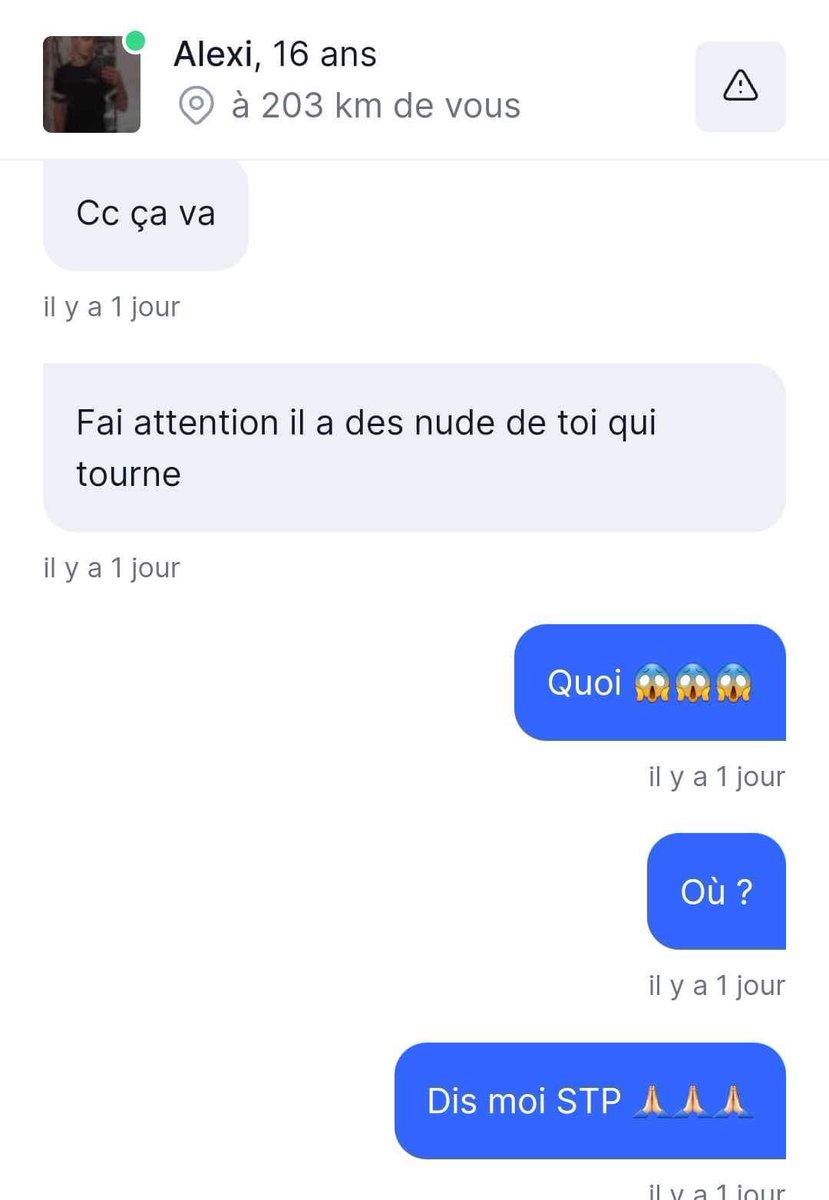 sophiasept's tweet photo. 1 autre ns a fait du « chantage au nude » : il a prĂ©textĂ© quâil possĂ©dait des photos compromettantes et que si on ne se pliait pas Ă ses demandes, il balancerait tt sur les RS. Ce quâil a finit par faire malgrĂ© les supplications de notre « adolescente » 2.0
#RencontreAdos https://t.co/RjfWZEJNzb