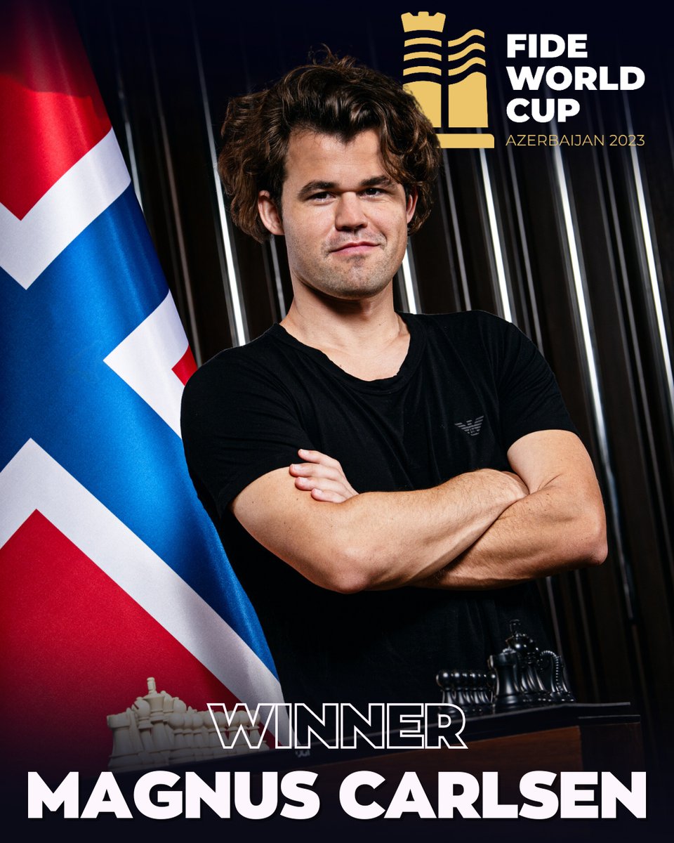 chess24.com on X: Congratulations to @MagnusCarlsen on winning his 1st  ever #FIDEWorldCup🏆! @rpragchess played a brilliant event and will be  back:  #c24live  / X