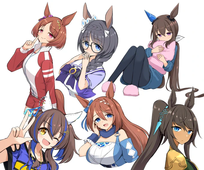 お題箱からウマ娘たちせっかくリクエストもらえたので他もそのうち描きます～! 