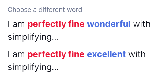 thoean's tweet photo. Am I wonderful or excellent, @Grammarly? https://t.co/EdDxghapr8