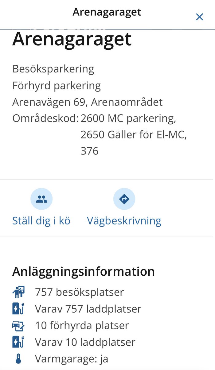Otra. Mientras tu cuñao te cuestiona la electrificación de tu garaje. En El parking del estadio "Tele2Arena" en Suecia tienen un punto de carga por cada plaza de parking. 757 🤯