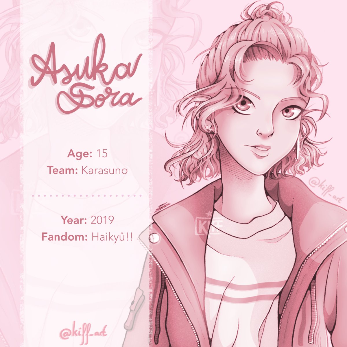 ✽ Asuka Sora ✽

Aaand we are slowly getting there, 8th #originalcharacter! 🤩 She is my most recent one and I can feel that in her design ✨️ And of course, as many other #OCs, I drew her for the first time during a family holiday in Potes xP

#haikyuu #characterdesign #ocart