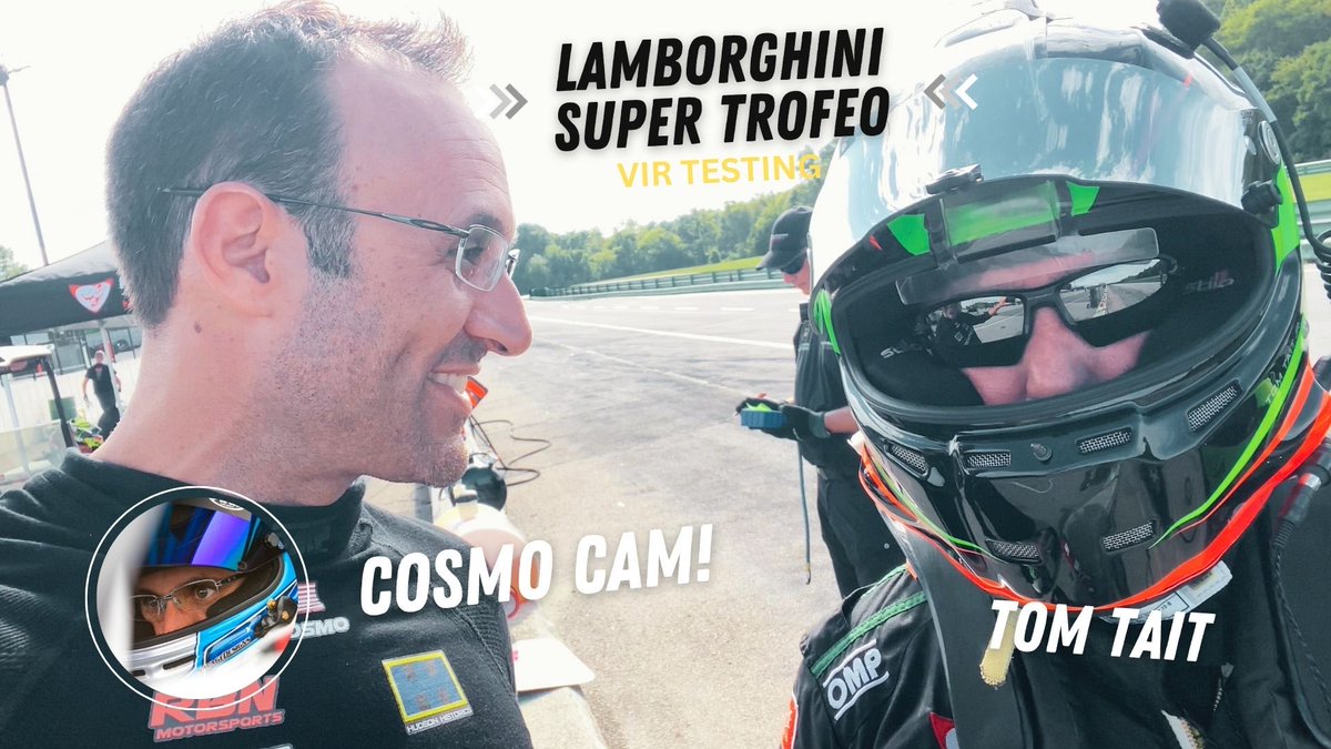 GuyCosmo's tweet photo. In preparation for this week’s Lamborghini Super Trofeo race at VIR we tested for two days to fine tune our drivers and race car setups. We may have also had a little bit of fun during the process. Watch the full #CosmoCam here:
📺 https://t.co/PEPakMSLoa #lamborghini #imsa https://t.co/Od8F0TpfTU